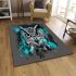 Black and white owl area rugs carpet