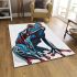 Blue and red frog area rugs carpet