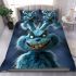 Blue grinchy smile show he big only 3d bedding set