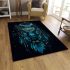 Blue owl sitting on dream catcher area rugs carpet