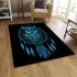 Blue owl sitting on dream catcher area rugs carpet