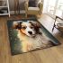 Bookish pup a dog's literary moment area rugs carpet