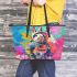 Bunny in astronaut suit in the style of graffiti leather Chic Stylish Tote Bag & Women Totes: Perfect Gift for Girlfriend | Crossbody, Purse, Handbag