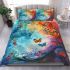 Butterflies and peacock feathers bedding set