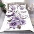 Butterflies and purple flowers bedding set