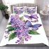 Butterflies and purple flowers bedding set