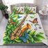 Butterflies fly to the saxophone and musical notes bedding set