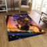 Butterfly themed dj at sunset cityscape area rugs carpet