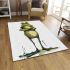 Cartoon drawing of an angry frog standing on its hind legs area rugs carpet