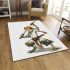 Cartoon drawing of an anthropomorphic frog samurai area rugs carpet