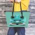 Cartoon frog character wearing sneakers leaather tote bag