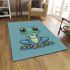 Cartoon frog character wearing sneakers area rugs carpet