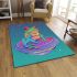 Cartoon frog with bright colors area rugs carpet