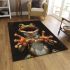 Cartoon frog with four arms and two legs sticking area rugs carpet