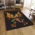 Cartoon frog with its tongue sticking out area rugs carpet