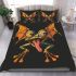 Cartoon frog with its tongue sticking out bedding set