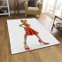 Cartoon frog woman wearing a red dress area rugs carpet