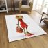 Cartoon frog woman wearing a red dress area rugs carpet