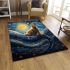 Cat's celestial journey area rugs carpet