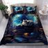 Cat's enchanted book sanctuary bedding set