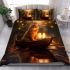 Cat's lantern-lit boat ride at sunset bedding set