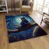 Cat's night sky observation area rugs carpet