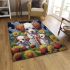 Charming canine family portrait area rugs carpet