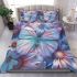 Colored butterfly surrounded by blooming flowers bedding set