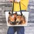 Colored pencil drawing of a horse leather tote bag