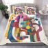 Colorful abstract drawing bedding set