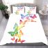 Colorful butterflies flying bedding set