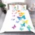 Colorful butterflies flying bedding set