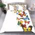 Colorful butterflies on a white background bedding set