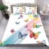 Colorful butterflies were flying bedding set