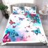 Colorful butterflies with pink and blue wings bedding set