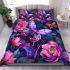 Colorful butterfly and flowers bedding set