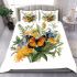 Colorful butterfly on flower vase bedding set