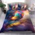 Colorful butterfly with feathers bedding set