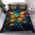 Colorful butterfly with feathers on its wings bedding set