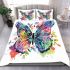 Colorful butterfly with floral elements bedding set