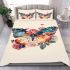 Colorful butterfly with flowers on its wings bedding set