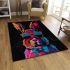 Colorful cartoon rabbit wearing sunglasses area rugs carpet