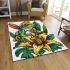 Colorful cartoon tree frog with lily flower area rugs carpet