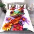 Colorful cute frog with flowers bedding set