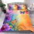 Colorful daisies and butterflies bedding set