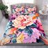 Colorful floral vase arrangement bedding set