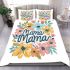 Colorful flowers in mama bedding set