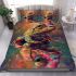 Colorful frog with an eye on its back bedding set