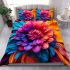 Colorful harmonious floral bouquet bedding set