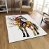 Colorful horse with tree branches growing from its body area rugs carpet